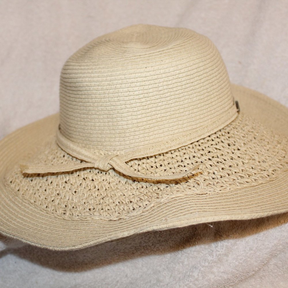 Vintage Cappelli Prairie Straw Sun Hat - Picture 1 of 5